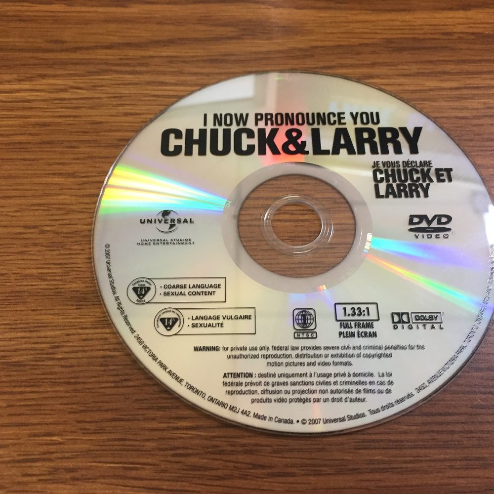 I Now Pronounce You Chuck And Larry DVD Full Screen *DISC ONLY*